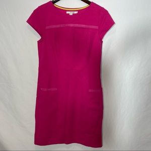Boden Hot Pink Cap-Sleeve Shift Dress